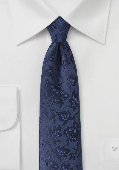 Krawatte Rankenmuster marineblau