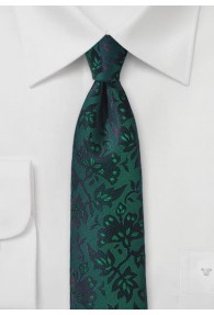 Krawatte Rankenmuster dunkelgrün