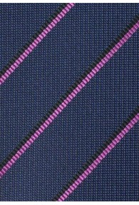 Businesskrawatte Business-Streifen nachtblau purpur tintenschwarz