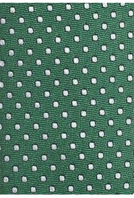 Krawatte schmal geformt  flaschengrün gepunktet