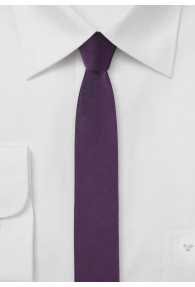 Krawatte extra schlank brombeer