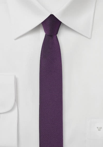 Krawatte extra schlank brombeer