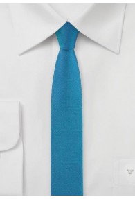 Krawatte extra schmal geformt cyanblau