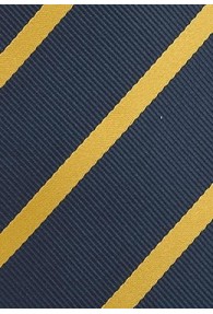 XXL-Krawatte Streifendessin navyblau gelb