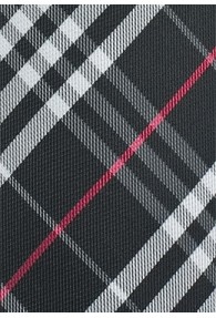 XXL-Krawatte Karo-Muster schwarz schneeweiß