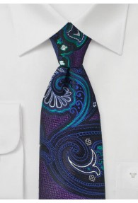 Krawatte Paisley-Motiv purpur