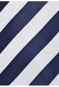Krawatte weiß dunkelblau Streifendessin schlank