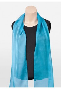 Damenschal Chiffon cyanblau