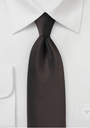 Krawatte filigran texturiert dunkelbraun