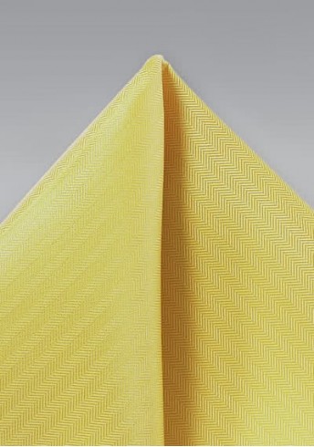 Einstecktuch Herringbone-Oberfläche gelb