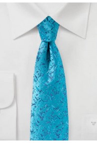 Krawatte abstraktes Dessin bläulich-türkis marineblau