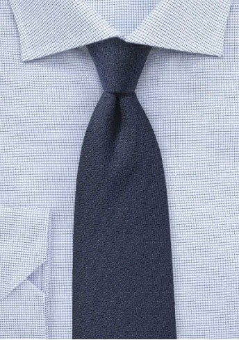Krawatte strukturiert navy mit Wolle