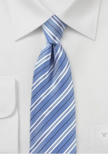 Businesskrawatte Baumwolle Streifendessin hellblau Businesskrawatte Baumwolle Streifendessin hellblau