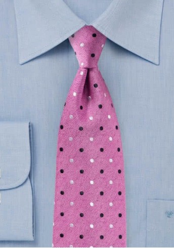 Krawatte Punkte Denim-Optik hellblau
