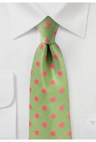 Krawatte Retro-Design Blumen grün