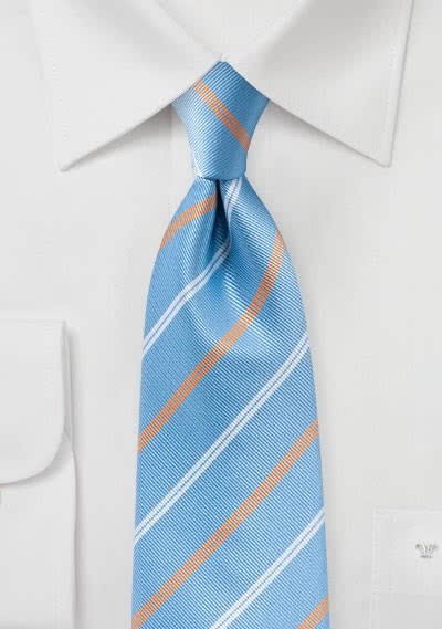 Krawatte Business-Streifen himmelblau