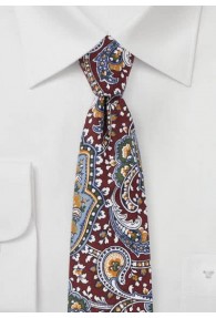 Krawatte  Paisley-Motiv mittelbraun