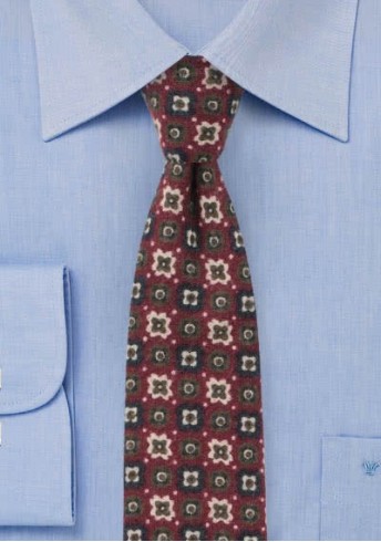 Krawatte Ornamenturen bordeaux