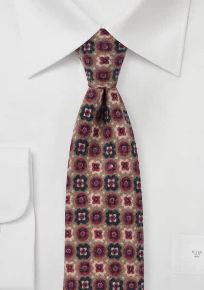 Krawatte Ornamenturen ocker