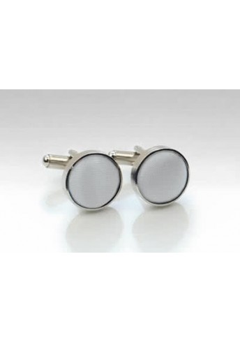 Cufflinks Stoff silber Cufflinks Stoff silber