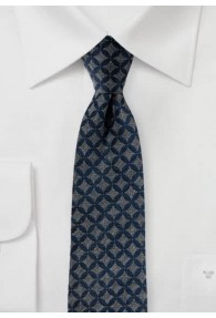 Stylische Krawatte graublau grau matt