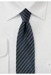 Stylische Krawatte silber marineblau matt
