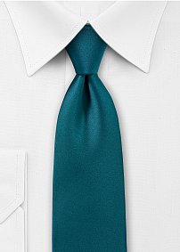 Krawatte monochrom Kunstfaser dunkeltürkis 